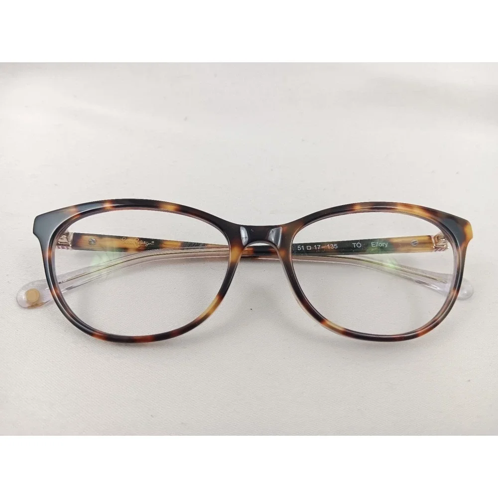 Lilly Pulitzer Eyeglasses Frame Ellory Brown Tortoise Size 51-17-135